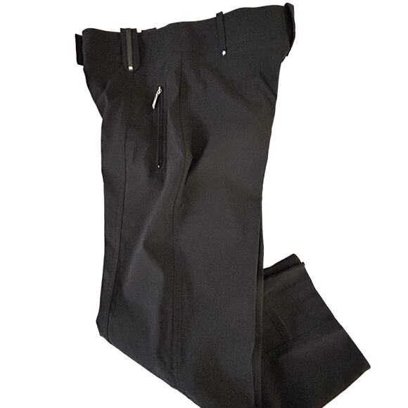 Jamie Sadock Golf Crop Pants Womens Size 2 Black 28x22 Tapered Leg 91301 NWT - Picture 14 of 16